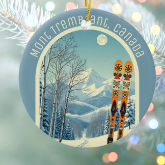 Mont Tremblant Quebec Canada ski souvenir  セラミックオーナメント