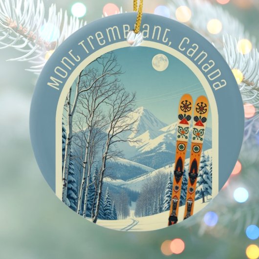 Mont Tremblant Quebec Canada ski souvenir  セラミックオーナメント