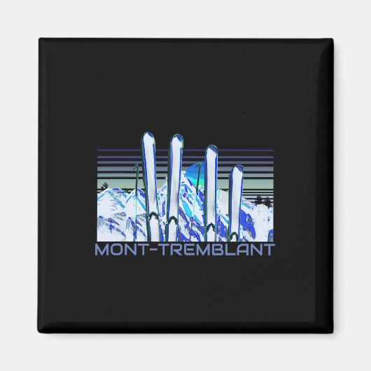 Mont-tremblant Ski Accessories Retro Mont-tremblan マグネット (正面)