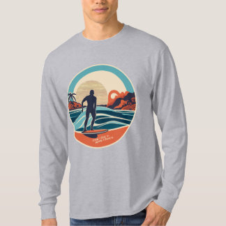 Montabeachミニマル海波サーフィンロゴ Tシャツ