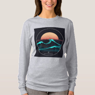 Montabeachミニマル海波形ロゴデザイン Tシャツ