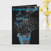 montage inkスケッチ-中心にスポーツカーを搭載。  カード (黄色い花)