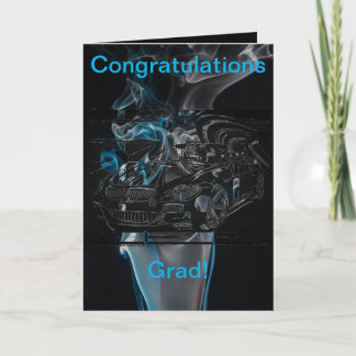 montage inkスケッチ-中心にスポーツカーを搭載。  カード