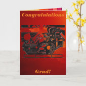 montage inkスケッチ-中心にスポーツカーを搭載。 カード (黄色い花)