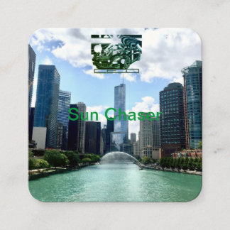 montage inkスケッチ-中心にスポーツカーを搭載。 スクエア名刺