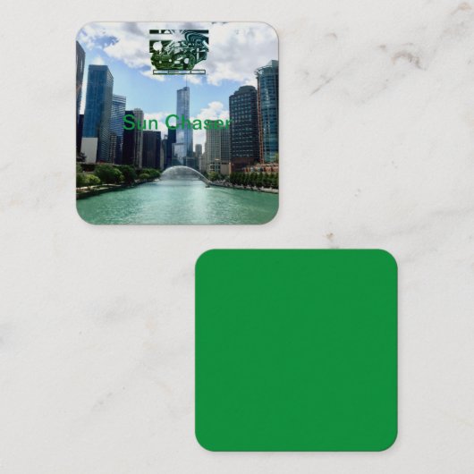 montage inkスケッチ-中心にスポーツカーを搭載。 スクエア名刺 (正面/裏面)