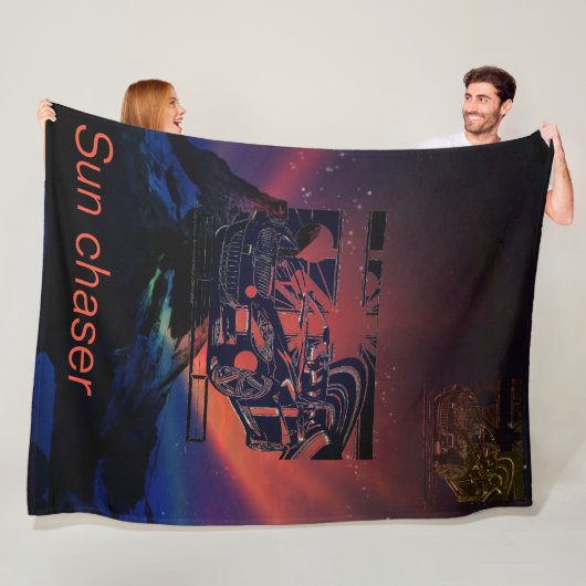 montage inkスケッチ-中心にスポーツカーを搭載。 フリースブランケット (インサイチュ)