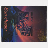 montage inkスケッチ-中心にスポーツカーを搭載。 フリースブランケット (正面(横))