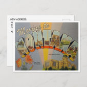 Montanaへの移動ヴィンテージスタイルアドレスの変更 ポストカード (正面/裏面)