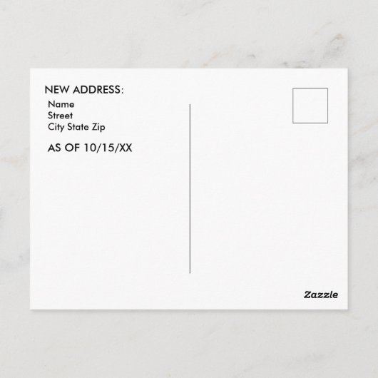 Montanaへの移動ヴィンテージスタイルアドレスの変更 ポストカード (裏面)