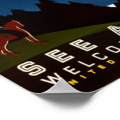 MontanaヴィンテージWPAポスターへようこそ ポスター (角)