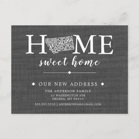 MONTANA州移動案内ポストカード 案内ポストカード (正面)