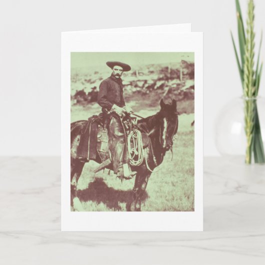 Montana Cowboy, c.1880 (b/w photo) カード (正面)
