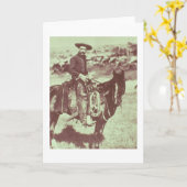 Montana Cowboy, c.1880 (b/w photo) カード (黄色い花)