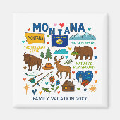 Montana Family Trip Keepsake Custom マグネット (正面)