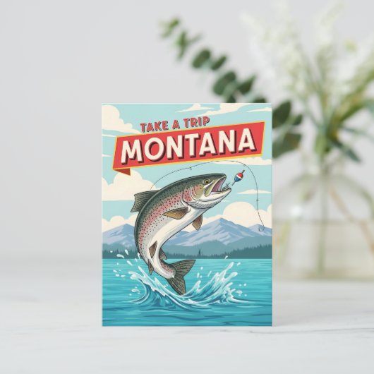 Montana fishing trip ポストカード (スタンド正面)