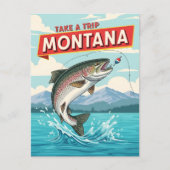 Montana fishing trip ポストカード (正面)