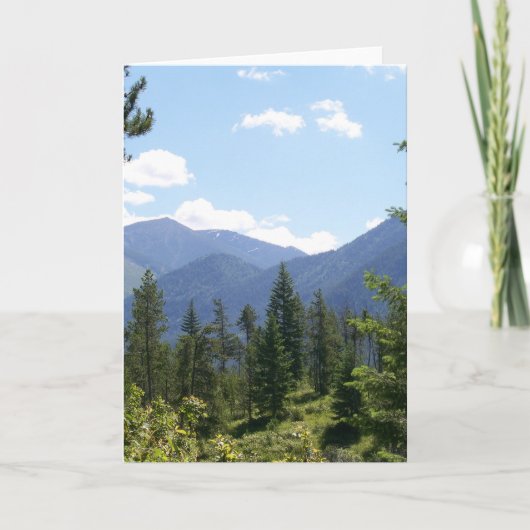 Montana Forest and Mountains Scenic View カード (正面)