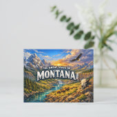 Montana Greetings Postcard  ポストカード (スタンド正面)