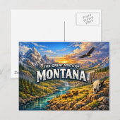 Montana Greetings Postcard  ポストカード (正面/裏面)