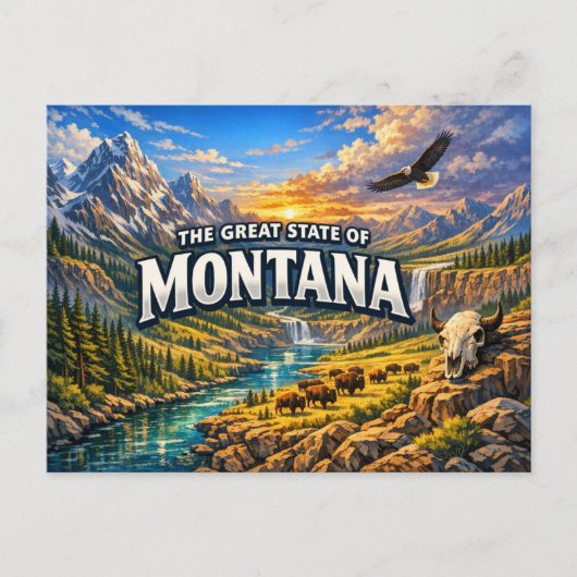Montana Greetings Postcard  ポストカード (正面)