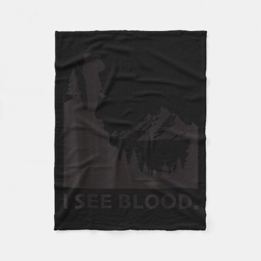 Montana Hunting  フリースブランケット (正面)