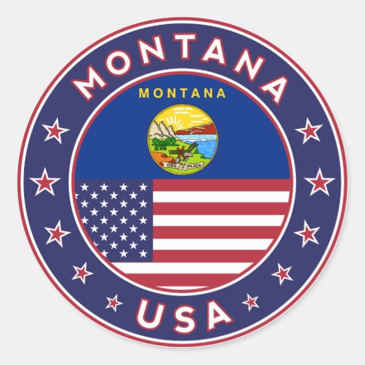 Montana, Montana phone case, Montana sticker, ラウンドシール (正面)