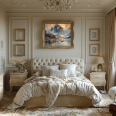 Montaña Nevada: Impresionista y Realista ポスター