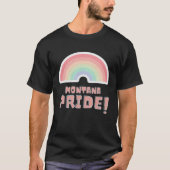 Montana Pride LGBTQ Cute Rainbow Minimalist Pride Tシャツ (正面)