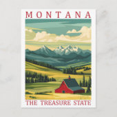 Montana the Treasure State USA Travel Place ポストカード (正面)