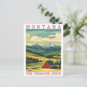 Montana the Treasure State USA Travel Place ポストカード (スタンド正面)