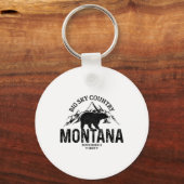Montana Usa Vintage Grizzly Bear America Souvenir  キーホルダー (正面)
