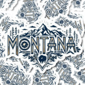 Montana Vinyl Sticker | Big Sky Country Mountain シール