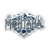 Montana Vinyl Sticker | Big Sky Country Mountain シール