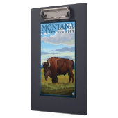 MontanaBisonのヴィンテージ旅行ポスター クリップボード (左)