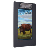 MontanaBisonのヴィンテージ旅行ポスター クリップボード (右)