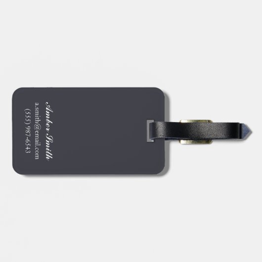 MontanaBisonのヴィンテージ旅行ポスター ラゲッジタグ (裏面横)