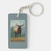 MontanaElk場面 キーホルダー (裏面)