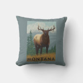MontanaElk場面 クッション (正面)
