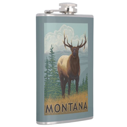 MontanaElk場面 フラスク (右)