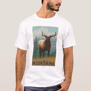 MontanaElk場面 Tシャツ