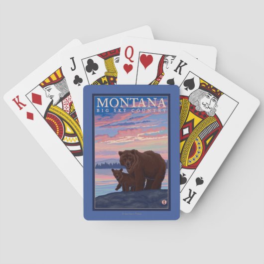 MontanaMommaくまおよびカブスのヴィンテージ旅行 トランプ (裏面)