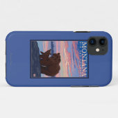MontanaMommaくまおよびカブスのヴィンテージ旅行 Case-Mate iPhoneケース (裏面(横))