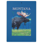 MontanaMooseのヴィンテージ旅行ポスター クリップボード (裏面)