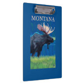 MontanaMooseのヴィンテージ旅行ポスター クリップボード (右)