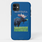 MontanaMooseのヴィンテージ旅行ポスター Case-Mate iPhoneケース (裏面)