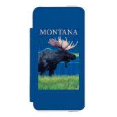 MontanaMooseのヴィンテージ旅行ポスター Incipio iPhoneウォレットケース (フォリオ 正面)