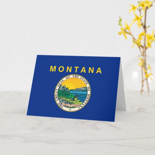 Montanan Flag & Emblem, Flag of Montana カード (黄色い花)
