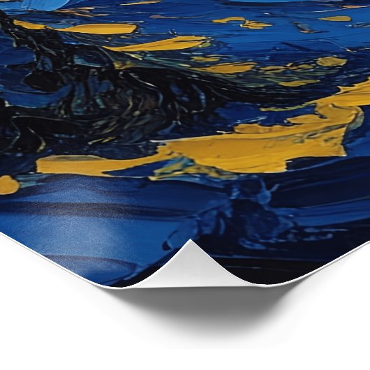 Montañas al amanecer con resplandor ポスター (コーナー)