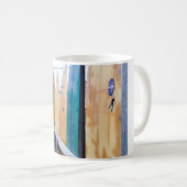 Montaukのビーチのヴィンテージのサーフボード コーヒーマグカップ (正面右)